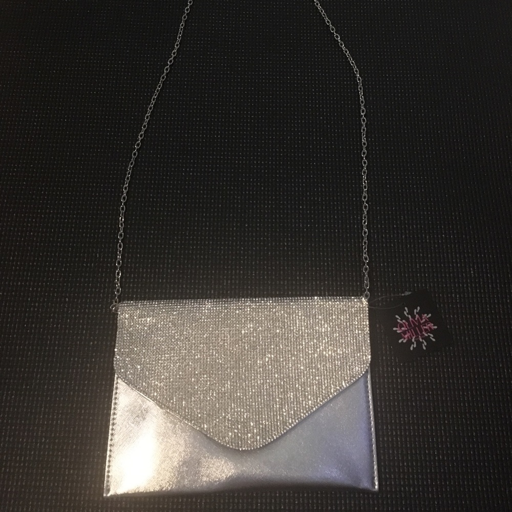 Beautiful silver cross body purse